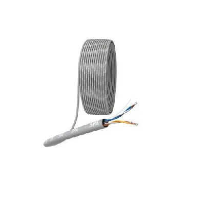 Кабель витая пара U/UTP кат.5E 2х2х24AWG solid CCA PVC Simple сер. (м) Эра Б0044433