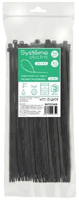 Стяжка кабельная 250х4.8 черн. (уп.100шт) SE IMT25048B
