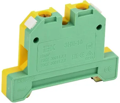 Зажим наборный ЗНИ-10PEN 10кв.мм (JXB-земля) IEK YZN20-010-K52