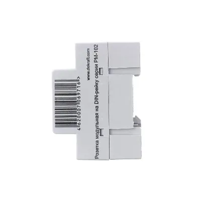 Розетка модульная РМ-102 16А 220В 2P+PEN на DIN-рейку DEKraft 18012DEK