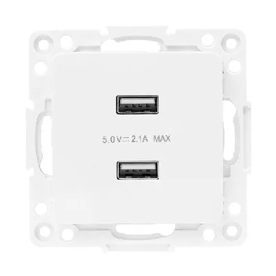 Розетка USB 2-м Стокгольм 2.1А механизм бел. PROxima EKF EYR16-028-10-2USB