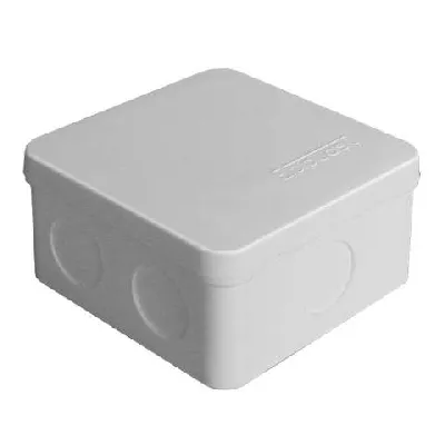 Коробка распределительная ОП 84х84х45мм IP54 7 выходов без гермовводов крышка защелкивающаяся сер. Epplast 125102