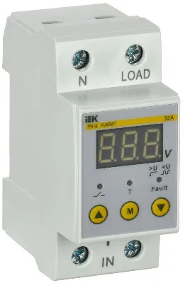 Реле напряжения РН-д 1ф 36мм 32А KARAT IEK IVR21-1-32
