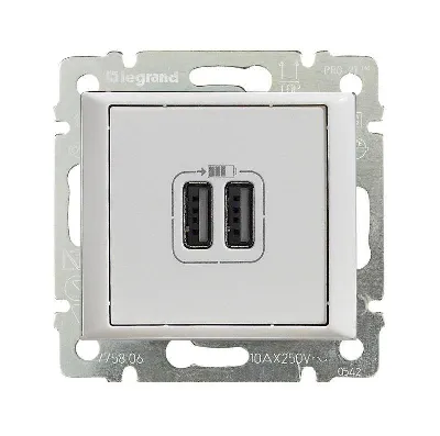 Розетка USB 2-м СП Valena механизм бел. (DIY-упак.) IEK 694370