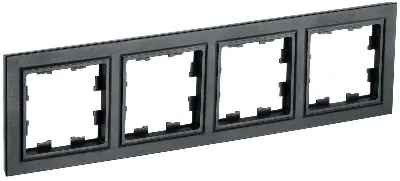 Рамка 4-м BRITE РУ-4-БрЧ черн. IEK BR-M42-K02