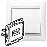 Розетка компьютерная 1-м СП Valena RJ45 UTP механизм бел. (DIY-упак.) IEK 694286