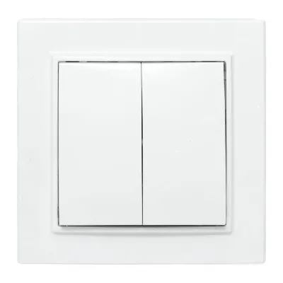Выключатель 2-кл. СП Минск 10А IP20 бел. Basic EKF ERV10-023-10