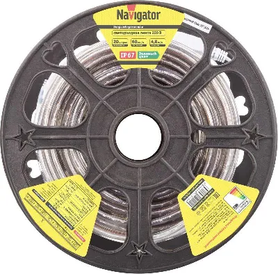 Лента светодиодная 14 514 NLS-3528G60-4.8-IP67-220V (уп.20м) Navigator 14514