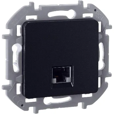 Розетка компьютерная Inspiria RJ45 кат.5E UTP антрацит IEK 673828