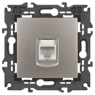 Розетка компьютерная Elegance 14-3107-16 RJ45 титан Эра Б0065764