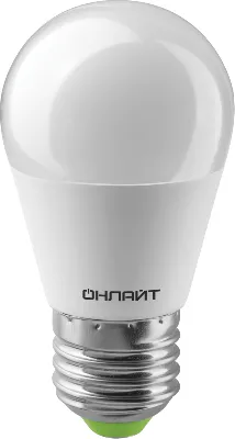 Лампа светодиодная 61 968 OLL-G45-10-230-2.7K-E27 10Вт шар 2700К тепл. бел. E27 1000лм 176-264В ОНЛАЙТ 61968
