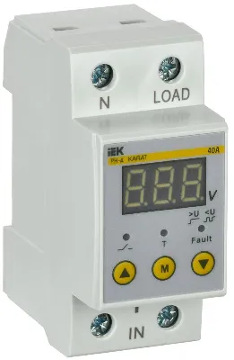 Реле напряжения РН-д 1ф 36мм 40А KARAT IEK IVR21-1-40
