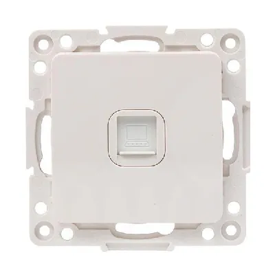 Розетка компьютерная 1-м Стокгольм RJ45 механизм бел. PROxima EKF EYK01-035-10