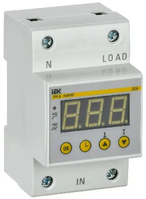 Реле напряжения РН-д 1ф 54мм 32А KARAT IEK IVR31-1-32