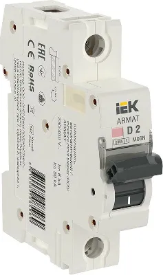Выключатель автоматический модульный 1п D 2А M06N ARMAT IEK AR-M06N-1-D002