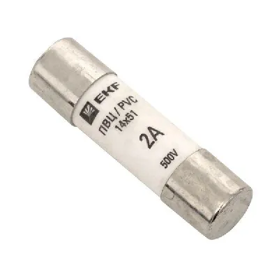 Вставка плавкая цилиндрическая ПВЦ 14х51 2А EKF pvc-14x51-2